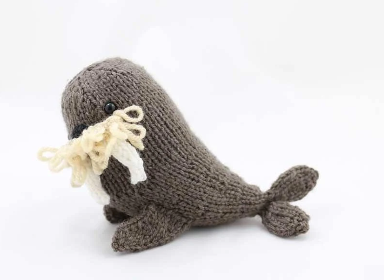Walrus hand knitted gift for sea lovers