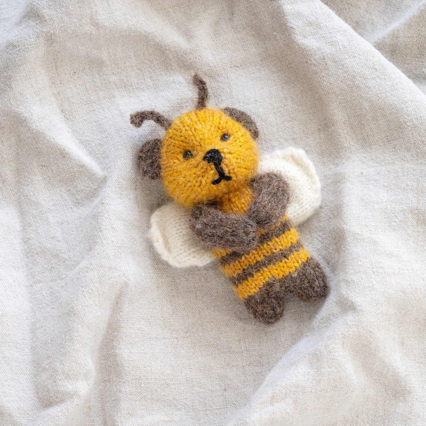 Bumble Bear - Hand Knitted Bear in a Bee Suit