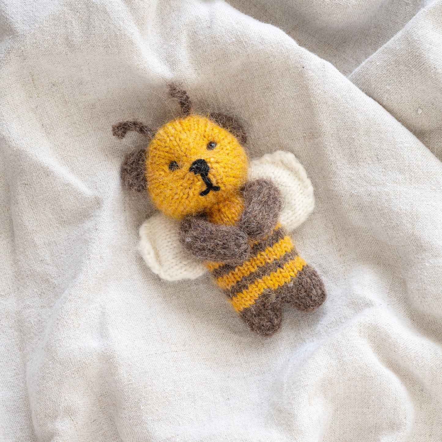 Bumble Bear - Hand Knitted Bear in a Bee Suit