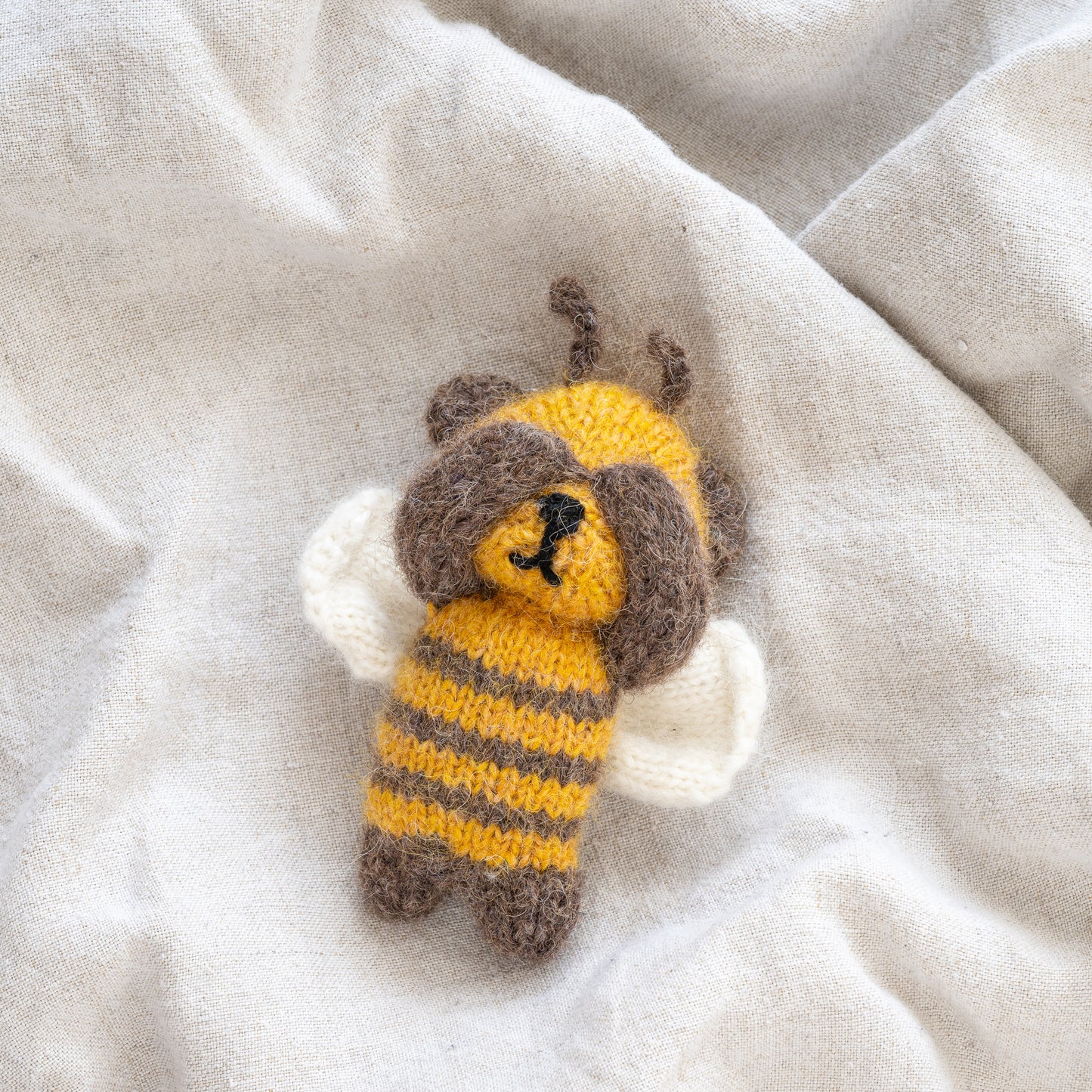 Bumble Bear - Hand Knitted Bear in a Bee Suit