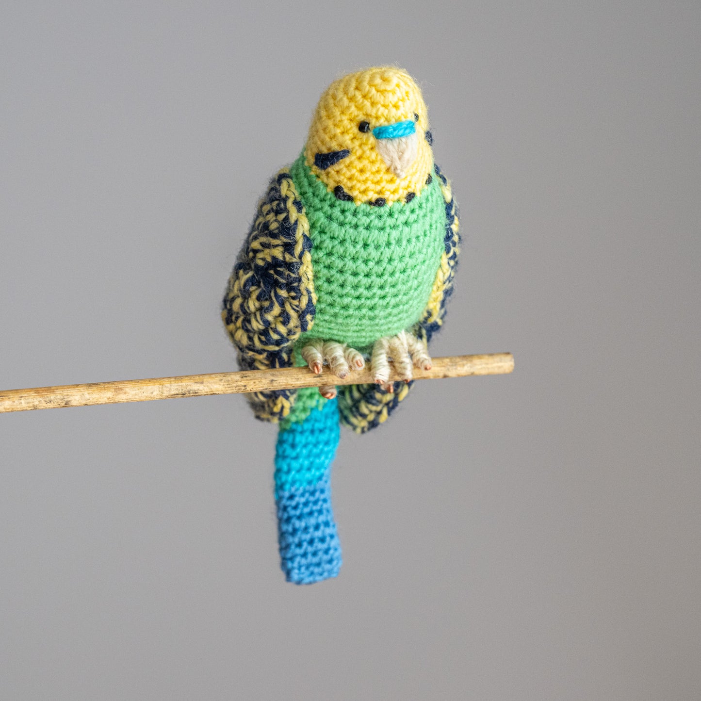 Budgie Hand-Crocheted Custom  Plush - Adorable and Personalised Pet Keepsake