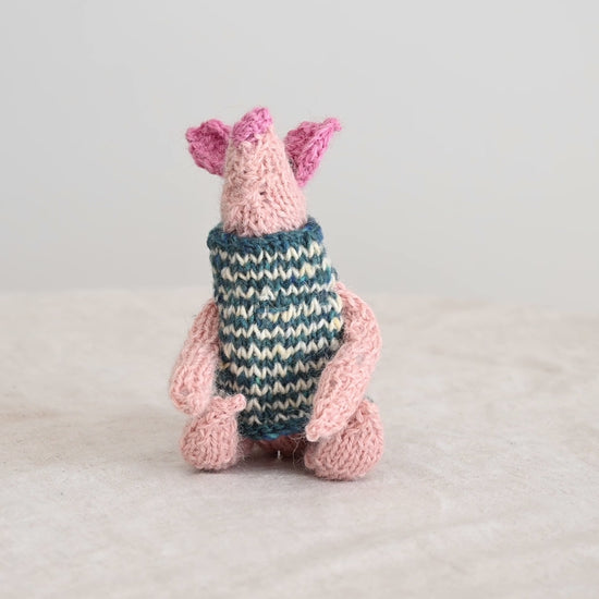 Ruperts House Adorable Hand-Knitted Piglet doll