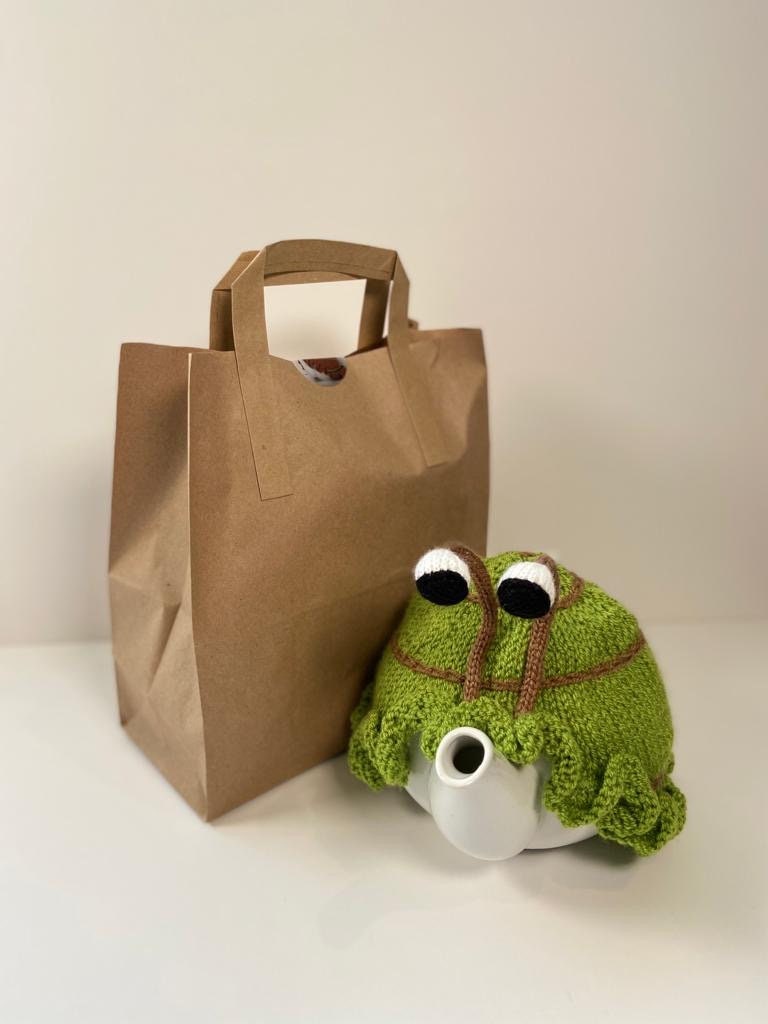 DIY Snail Tea Cosy Kit - Makes two reversable colours complete with yarn, pattern, instructions and accessories