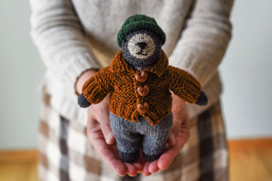 Good Bear by Barrett Wool - Hand knitted woollen bear toy