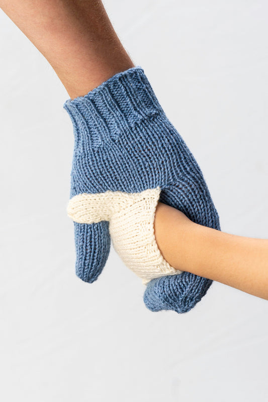 Never Let Go mittens - hand knitted in supersoft washable yarn. Warm hands forever...
