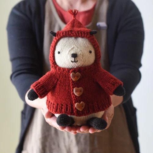 Panda by Barrett Wool Co - Hand knitted woollen panda bear