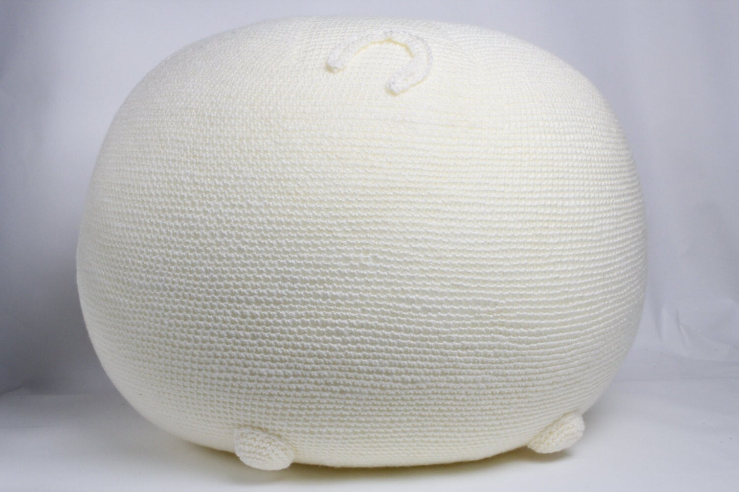Pug hand crochet pouffe footstool beanbag