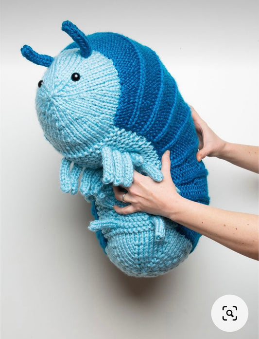 Charlie The Caterpillar - huge hand knitted cuddle buddy