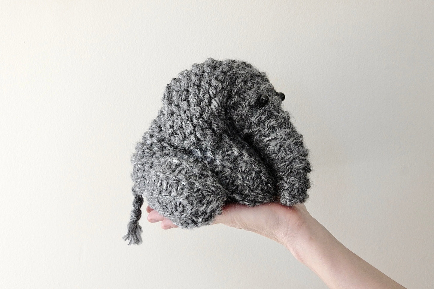 Winifred the hand knitted super chunky elephant who never forgets...